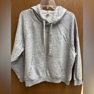 Old Navy Women’s Heather Gray Pullover Fleece Hoodie Size XL